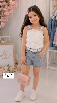 طقم صيفي بناتي - دانيال كيدز (Daniel Kids)