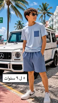طقم ملابس أطفال صيفي (5-9 سنوات)