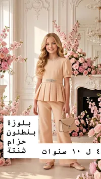 بلوزة وبنطلون بناتي - 10 سنوات