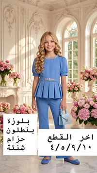 بلوزة بنطلون بحزام شنطة