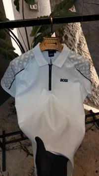 قميص بولو رجالي بسحاب - بوس (Boss)