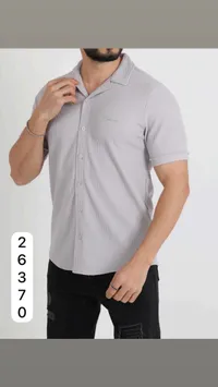 قميص رجالي صيفي بياقة كلاسيكية
