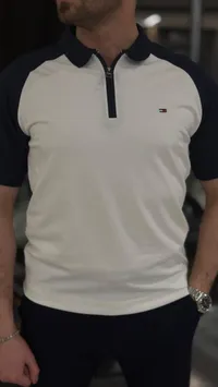 قميص بولو رجالي بسحاب - تومي هيلفيغر (Tommy Hilfiger)