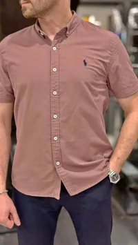 قميص رجالي كاجوال بأكمام قصيرة - بولو رالف لورين (Polo Ralph Lauren)
