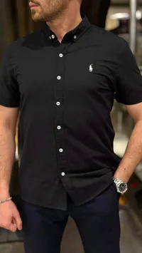 قميص رجالي كلاسيكي بأكمام قصيرة - بولو رالف لورين (Polo Ralph Lauren)