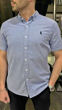 قميص رجالي صيفي بأكمام قصيرة - بولو رالف لورين (Polo Ralph Lauren)