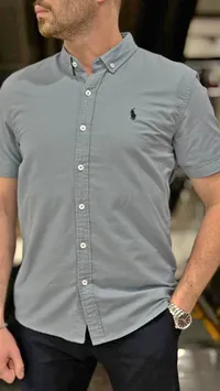 قميص رجالي صيفي بأكمام قصيرة - بولو رالف لورين (Polo Ralph Lauren)