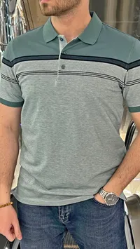 قميص بولو رجالي مخطط