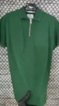 قميص بولو رجالي بسحاب - أخضر