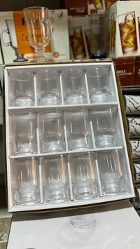 طقم كاسات زجاجية مضلعة - بيلي (Beli)