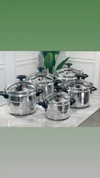 طقم طناجر ضغط ستانلس ستيل - مجموعة متنوعة