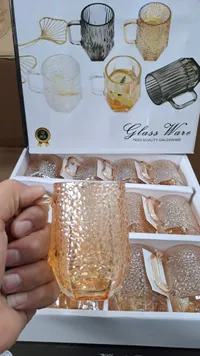 طقم أكواب زجاجية فاخرة - غلاس وير (Glass Ware)