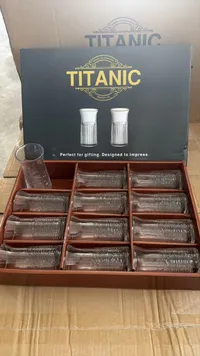 طقم كاسات زجاجية فاخرة - تايتانيك (Titanic)