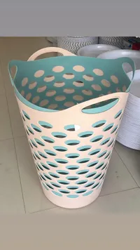 سلة غسيل بلاستيكية بفتحات تهوية