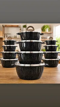طقم قدور جرانيت منقط (Granite)