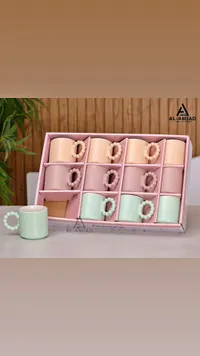 طقم أكواب سيراميك - فلورنس (Al-Amjad)