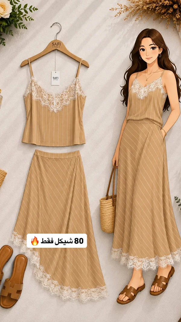 طقم ملابس نسائية - ستايل صافي (Safi Style) - ملابس نسائية - سوق غزة