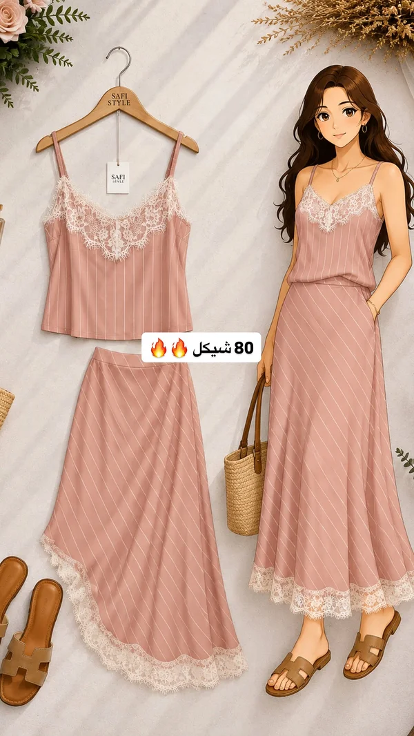 طقم ملابس نسائية - صافي ستايل (Safi Style) - ملابس نسائية - سوق غزة