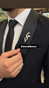 بروش فضة Salem & Samer