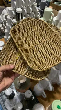 سلة خوص مستطيلة
