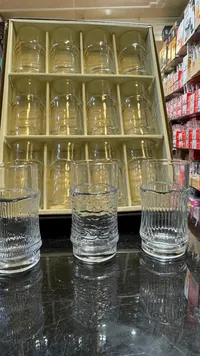 طقم كاسات زجاجية للضيافة