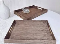 صينية تقديم خشبية بتصميم عصري