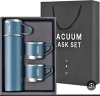 طقم حافظة حرارية مع كوبين - فاكيوم فلاسك (Vacuum Flask Set)