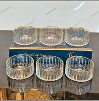 طقم زبادي زجاجية فاخرة - شاور هوم (Shawar Home)