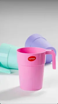 كوب بلاستيكي بمقبض - لمسة بلاست (Lamsa Plast)