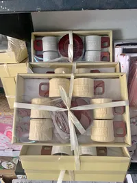 طقم أكواب وصحون قهوة