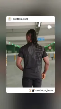 تيشيرت رجالي أسود بتصميم عصري - ديزل (Diesel)
