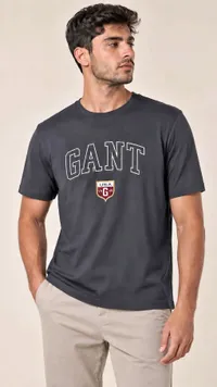 تيشيرت رجالي بياقة دائرية - غانت (Gant)