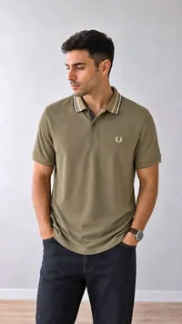 قميص بولو رجالي كلاسيكي - فريد بيري (Fred Perry)