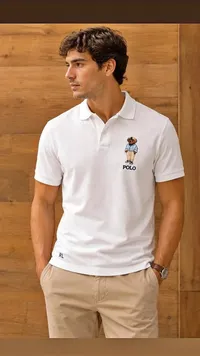 تيشيرت بولو مطبوع عليه دب - رالف لورين (Polo Ralph Lauren)