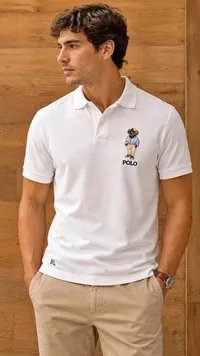تي شيرت بولو مطبوع بدب - بولو (Polo)