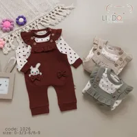 طقم ملابس أطفال بتصميم أرنب لطيف