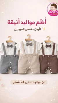 أطقم مواليد رسمية - سارة فاشن (Sara Fashion)