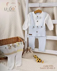 طقم ملابس مواليد رسمي - ليندو (Lindo)
