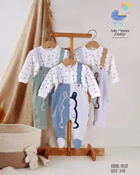 طقم سالوبيت مواليد برسومات الأرنب - منة بيبي (Menna Baby)