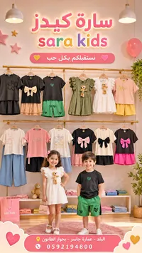 تشكيلة ملابس أطفال صيفية - سارة كيدز (Sara Kids)