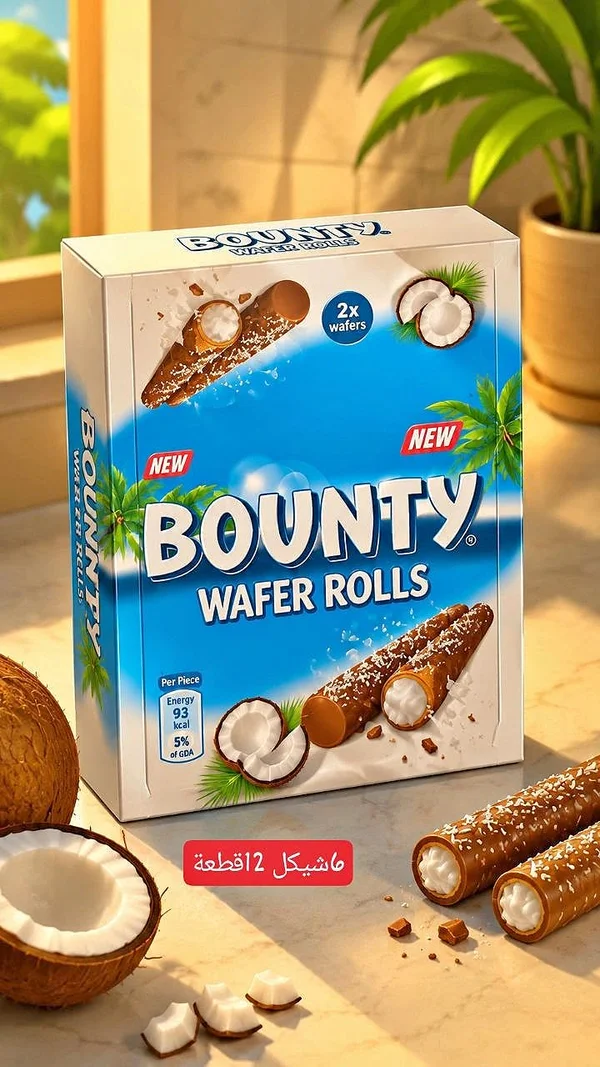 بسكويت ويفر رولز - باونتي (Bounty) - مواد غذائية وبقالة - سوق غزة