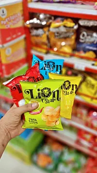 رقائق بطاطس شيبس بنكهة الشطة والليمون - ليون (Lion)