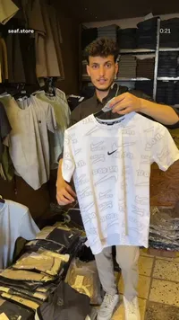 تيشيرت رجالي بنقشة شعار نايكي - نايكي (Nike)
