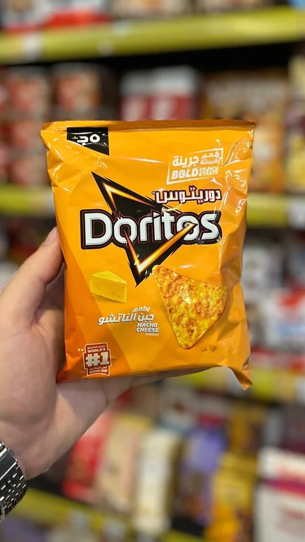 رقائق ذرة بنكهة جبن الناتشو - دوريتوس (Doritos) - مواد غذائية وبقالة - سوق غزة