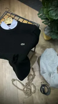 Lacoste Black Crew Neck Sweater