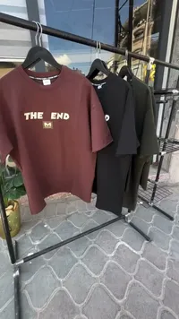 تيشيرت رجالي نص كم - ذا إيند (THE END)
