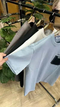تيشيرت رجالي بجيوب جانبية - توب ون (Top One)