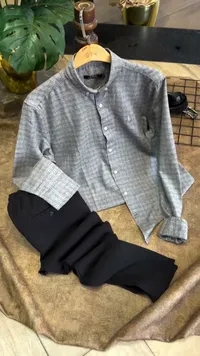 طقم قميص كاروهات وبنطال قماشي - رالف لورين (Ralph Lauren)