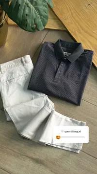 طقم ملابس رجالية - بولو وشورت (Gotto)