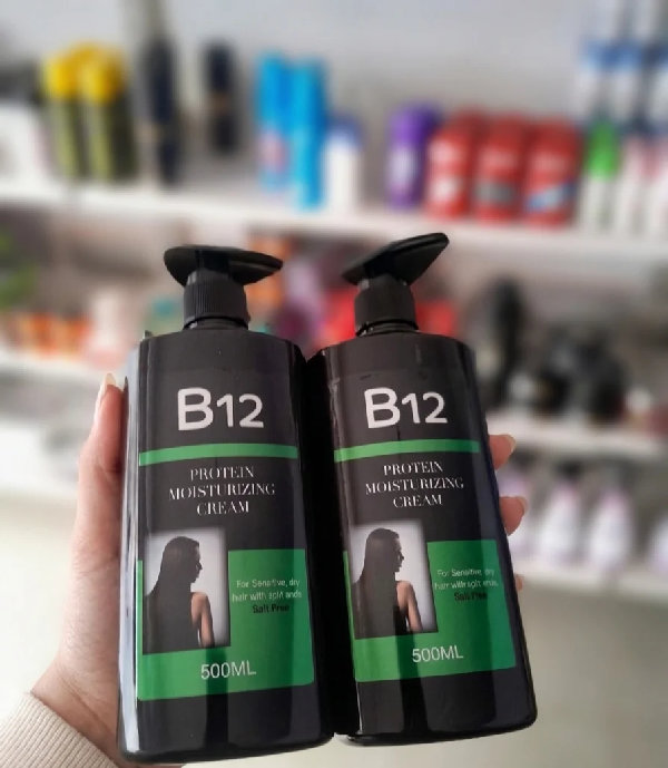 كريم بروتين مرطب للشعر B12 خالي من الأملاح سعة 500 مل - إكسسوارات ومكياج وعناية - سوق غزة